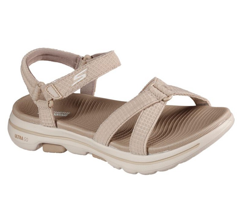 Skechers Dam Beige Sandaler - Gowalk 5 - Jet Set - Sverige (ZTMAH-8192)